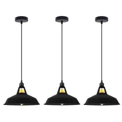 Industrial Black Pendant Ceiling Light  Baran Shade Hanging Lamp~4037