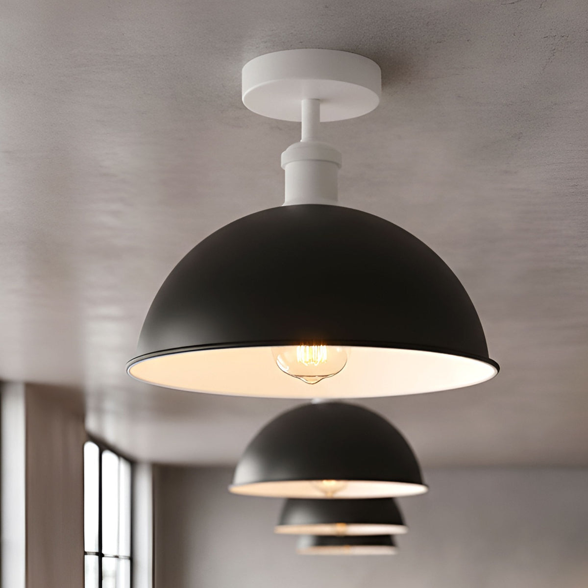 Vintage Industrial Flush Mount E27 Ceiling Light~4183