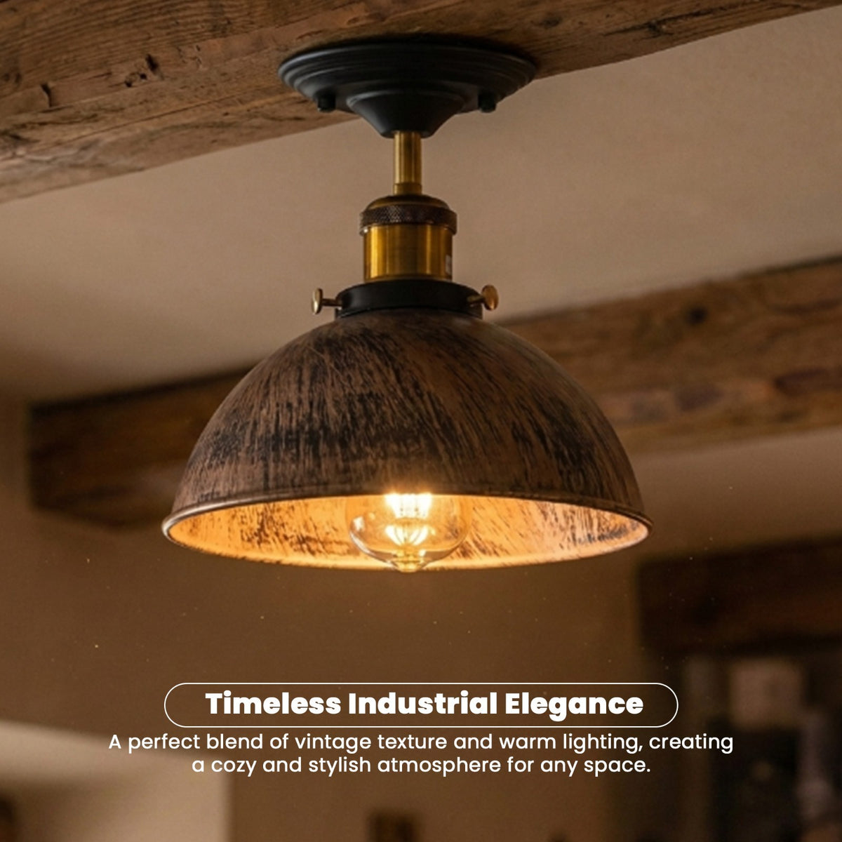 Industrial Ceiling Lights E27 Dome Flush Light Fitting~4090