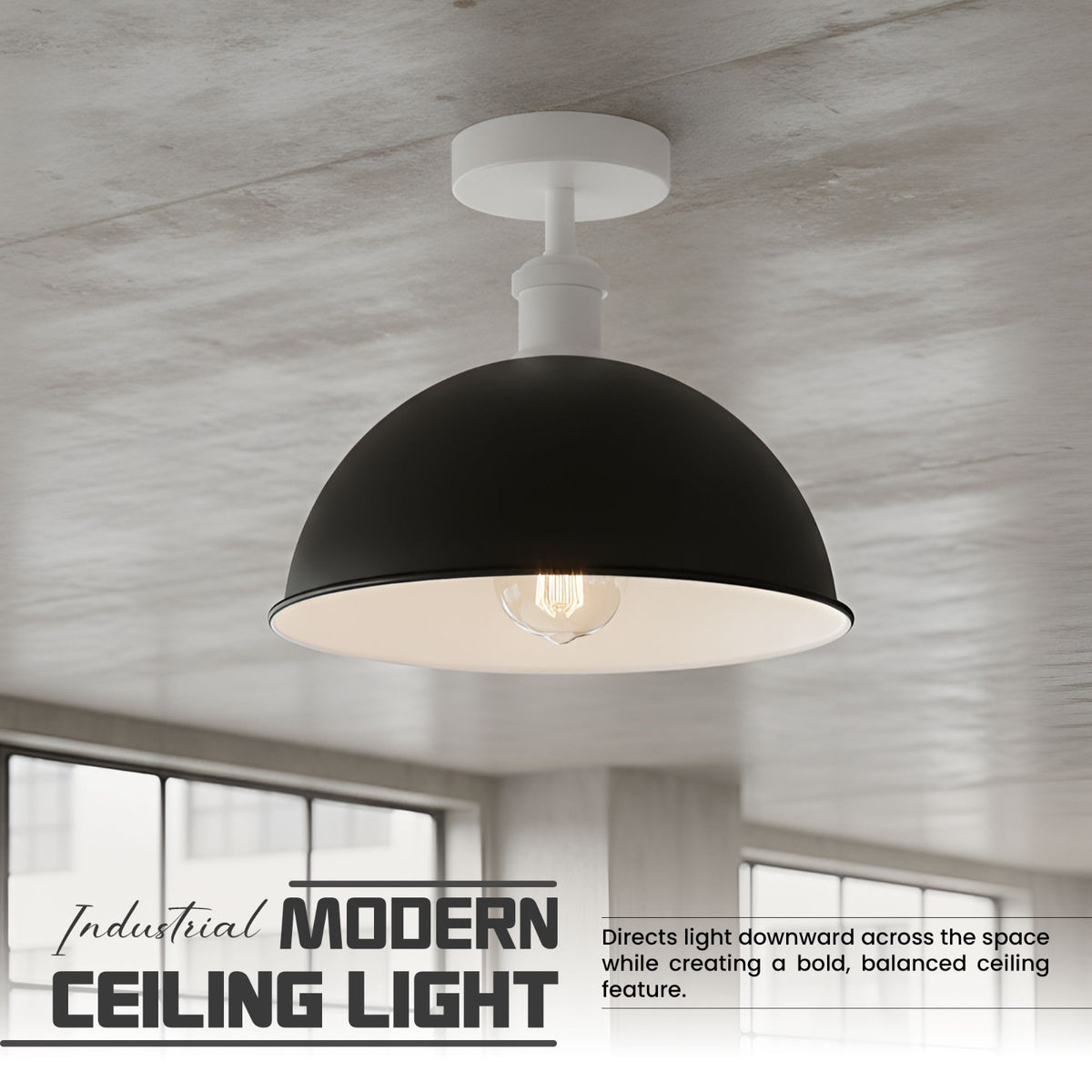 Vintage Industrial Flush Mount E27 Ceiling Light~4183