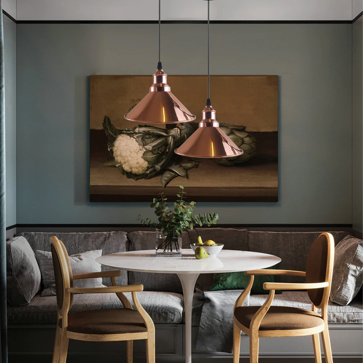 Vintage  Metal Pendant Light – Retro Ceiling Hanging Lamp~4036