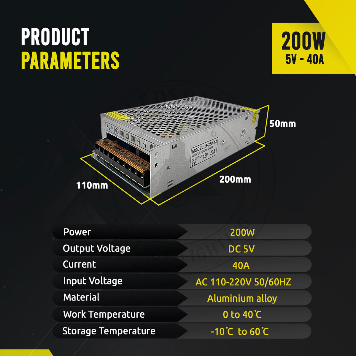 DC5V IP20 LED Driver Switching Power Supply