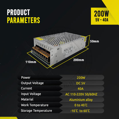 DC5V IP20 LED Driver Switching Power Supply