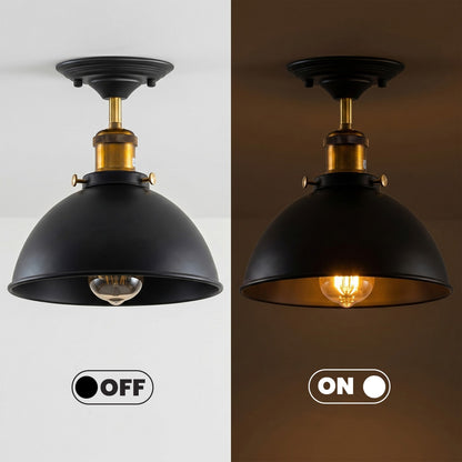 Industrial Ceiling Lights E27 Dome Flush Light Fitting~4090