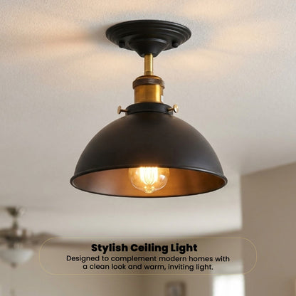 Industrial Ceiling Lights E27 Dome Flush Light Fitting~4090