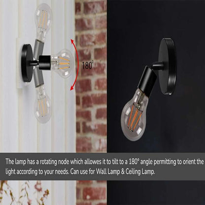 E27 Bulb Holder Socket Adjustable Wall Sconce Lamp Mount -Application image- Structure image