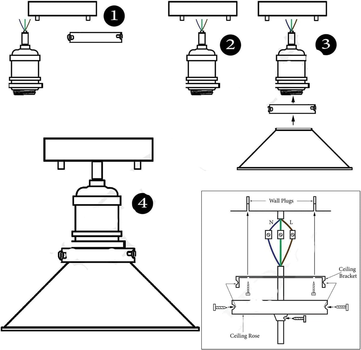 industrial metal ceiling shade