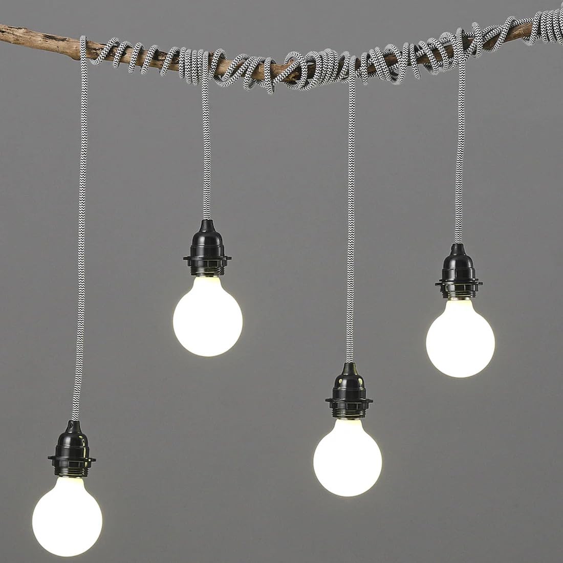 2m Plug in Pendant Light Fabric Cable  E27 Socket~4101