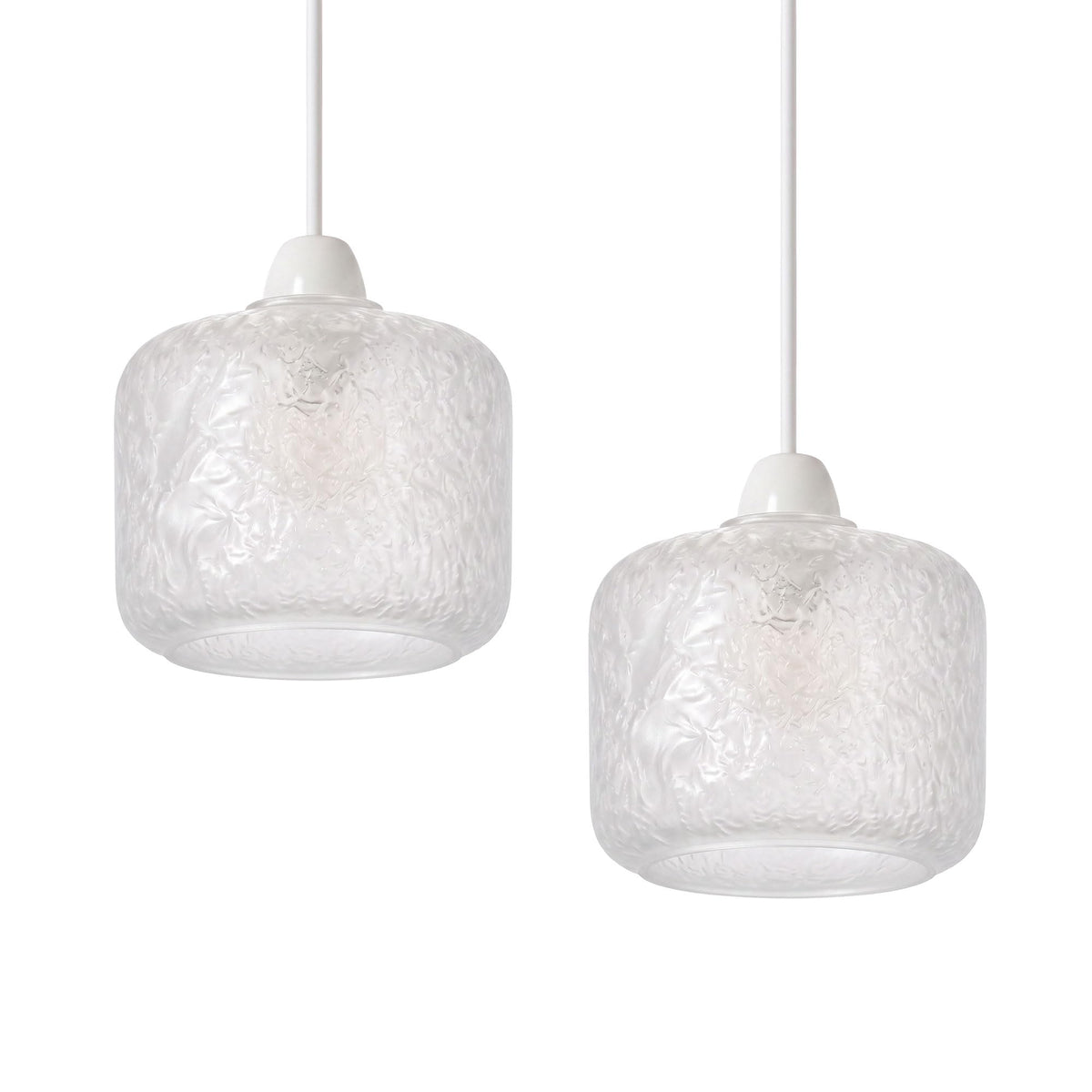 2Pack Glass Lamp Shade E27 Easy Fit Ceiling Pendant~4111