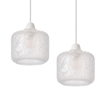 2Pack Glass Lamp Shade E27 Easy Fit Ceiling Pendant~4111