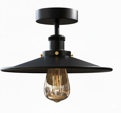 Industrial E27 Semi Flush Mount Ceiling Light~4041
