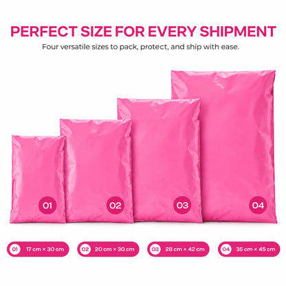 60 Mixed Size Plastic Self Seal Mail Postage Bags ~4074