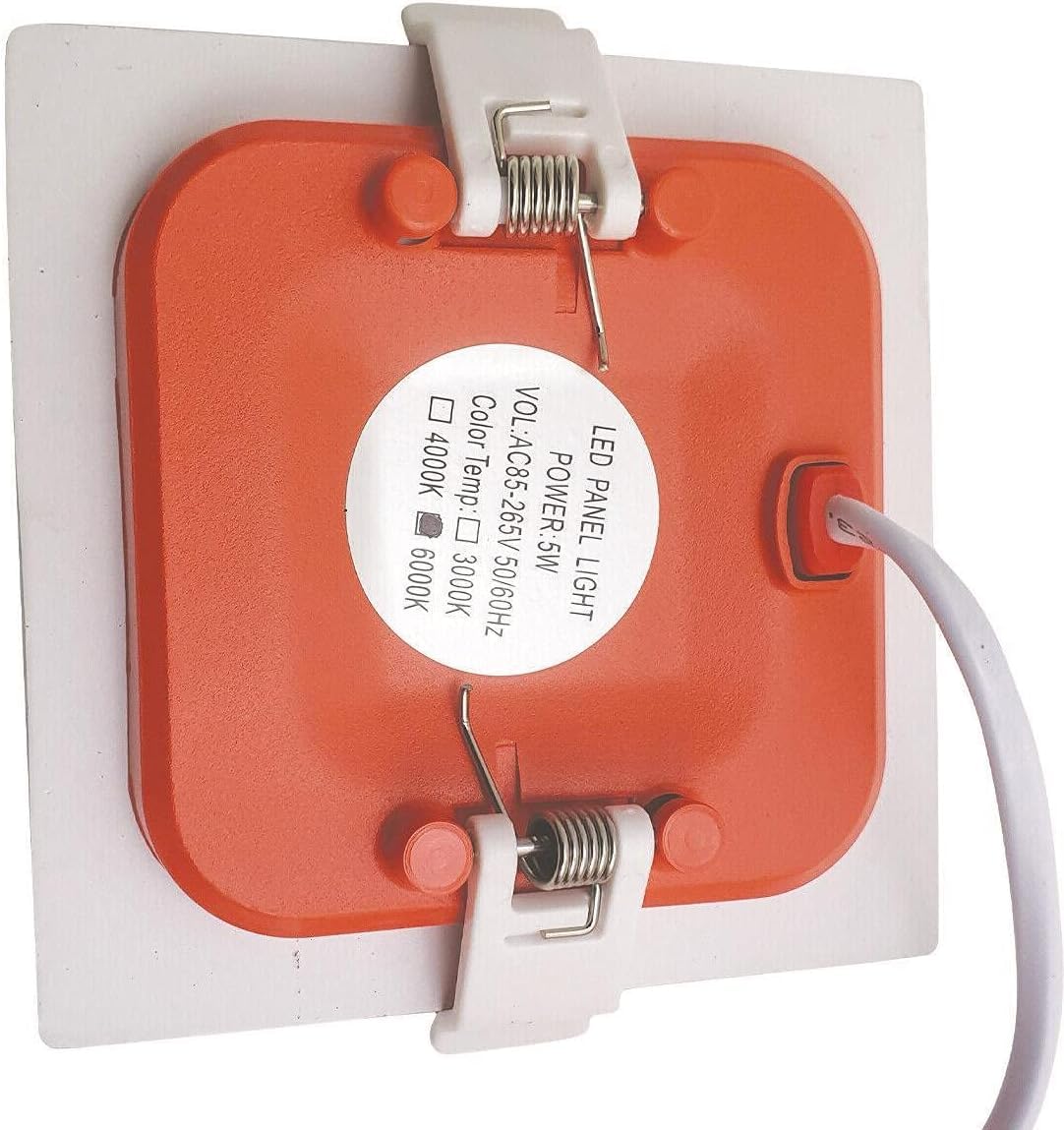 Vintage 5W Square LED Ceiling Panel Light, 6000K, 5 Pack~4218