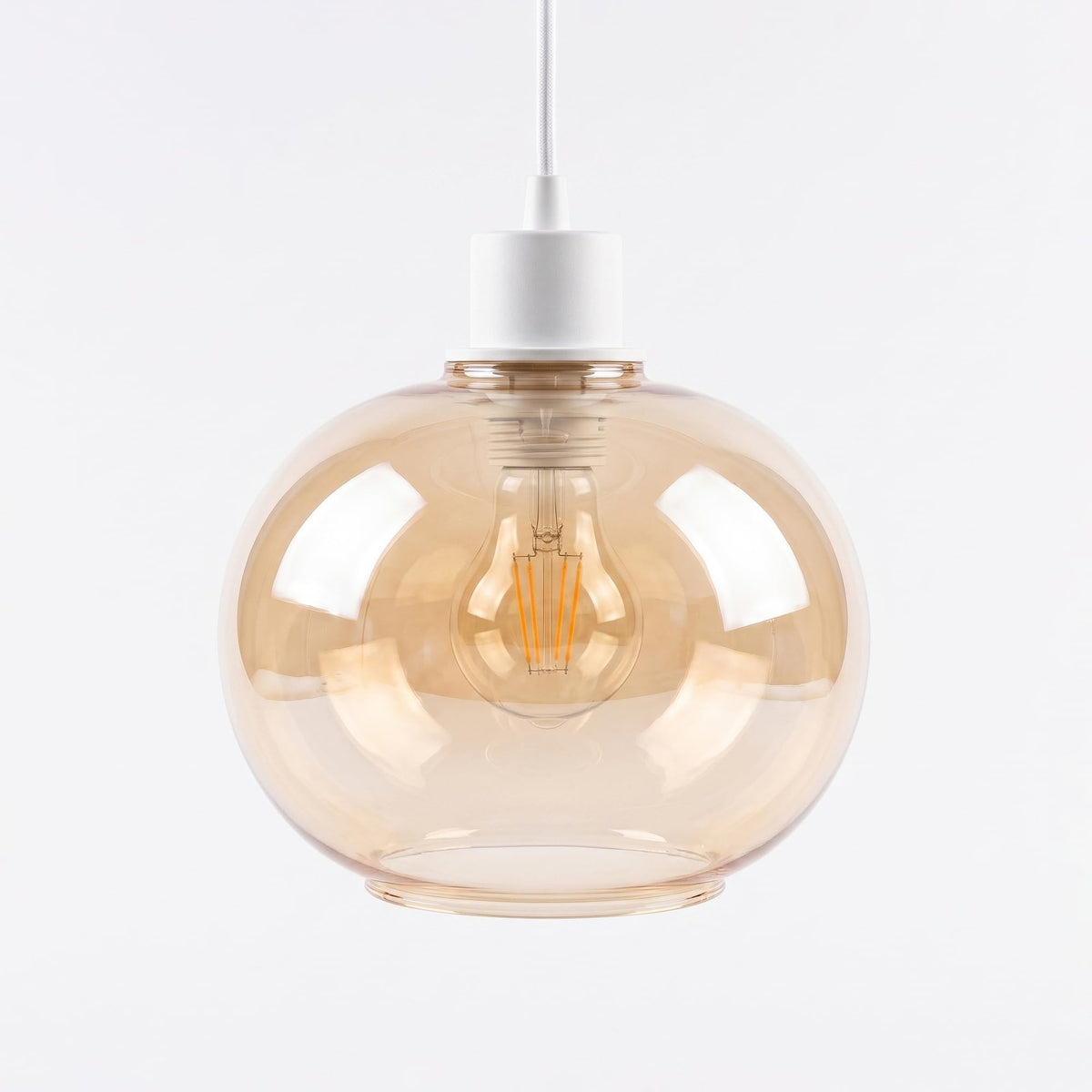 Amber Glass Lamp Shade Pendant Light Replacement~4081