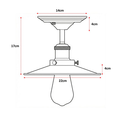Industrial Semi Flush Mount LED Ceiling Light~4047