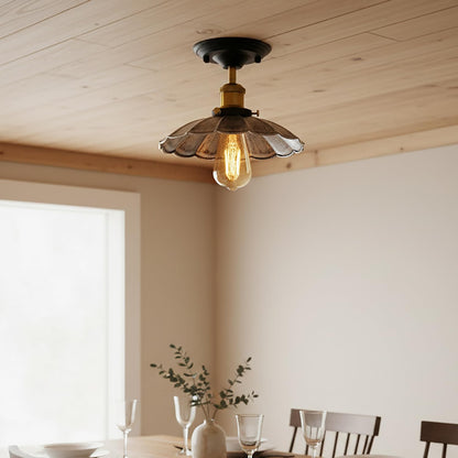 Semi flush mount ceiling light living room