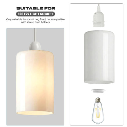 2Pack Glass Lamp Shade E27 Easy Fit Ceiling Pendant~4111
