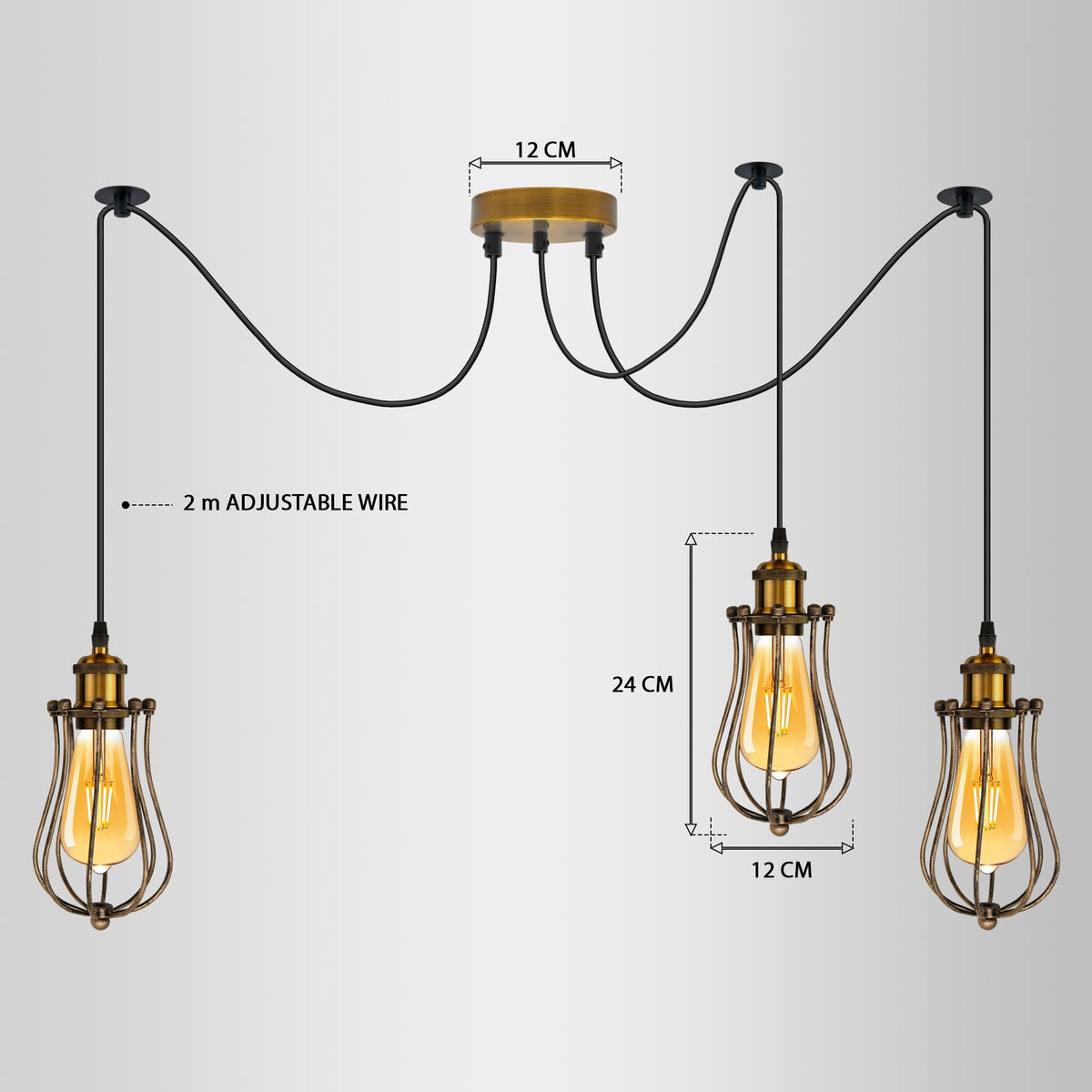industrial cage hanging light