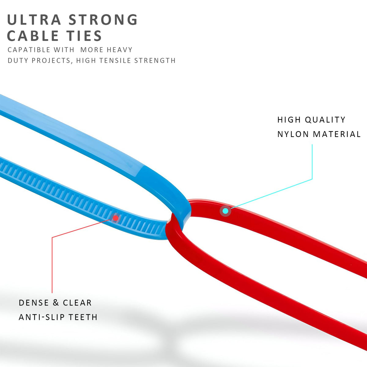 heavy duty zip ties white