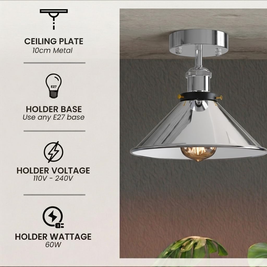 white modern flush mount semi