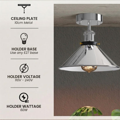 white modern flush mount semi
