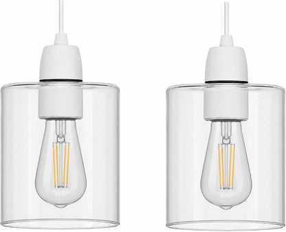 2Pack Glass Lamp Shade E27 Easy Fit Ceiling Pendant~4111