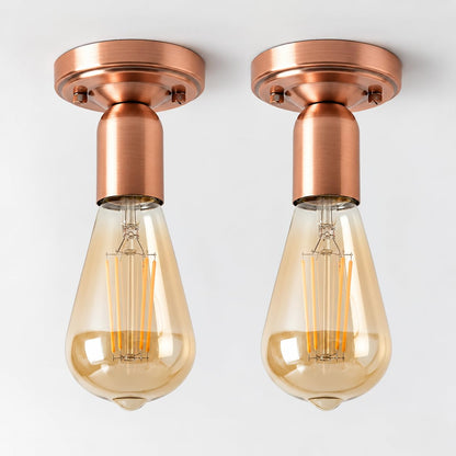 2 Pack Vintage Ceiling Lamp E27 Flush Mount Light Fixture~4085