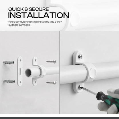 20mm white PVC conduit saddle