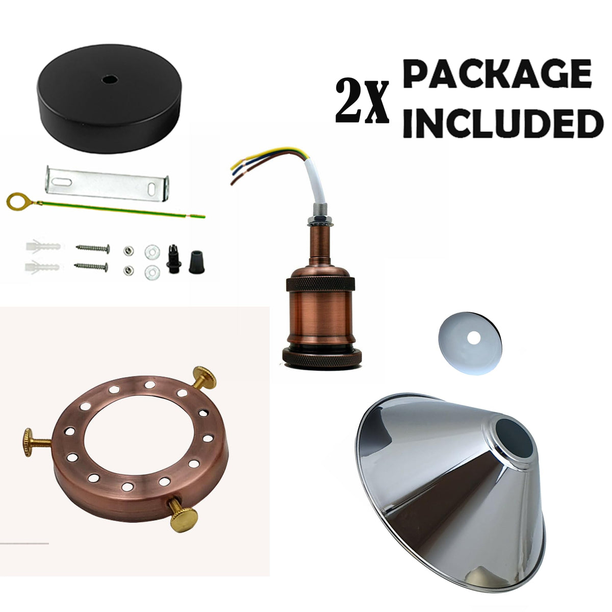 rustic copper ceiling lamp sha