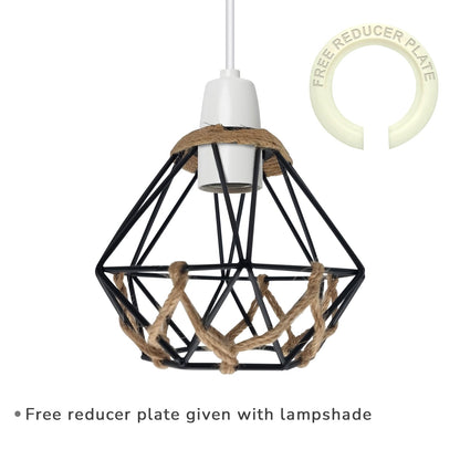 hemp rope ceiling lampshade