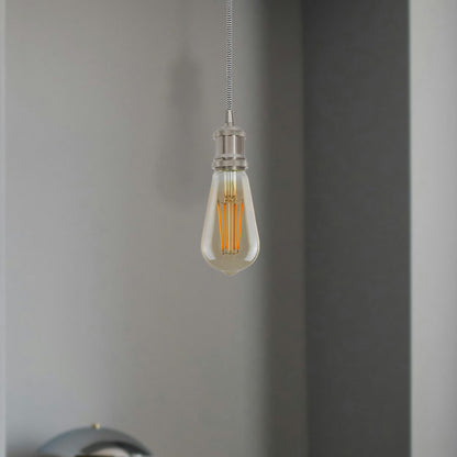 Vintage E27 Pendant Light 1m Braided Cable ~ 4049