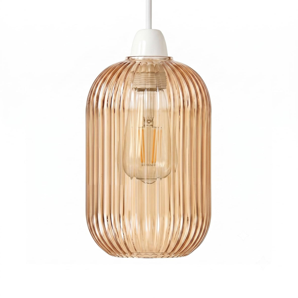 Amber Glass Lamp Shade Pendant Light Replacement~4081