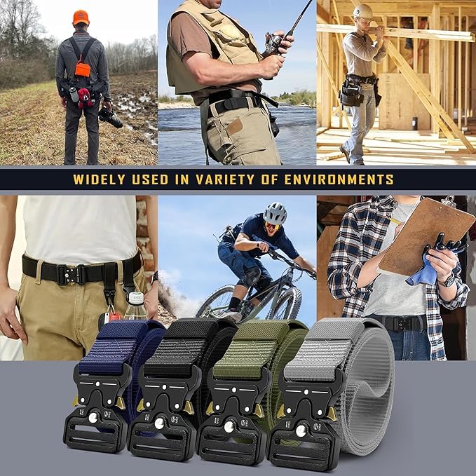Mens Tactical Military Belts Adjustable Heavy Duty Nylon ~ 4027