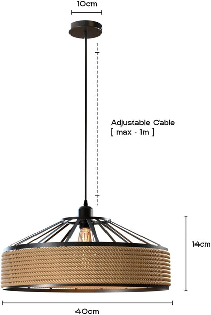 industrial hemp rope pendant