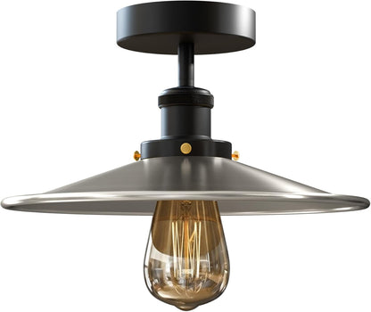 Industrial E27 Semi Flush Mount Ceiling Light~4041