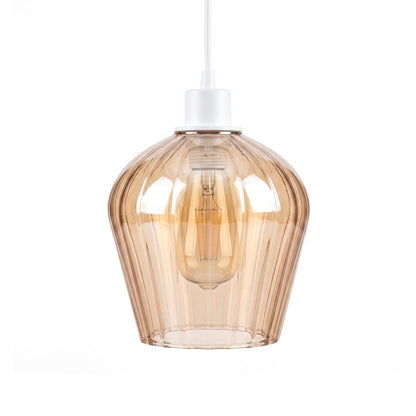 Amber Glass Lamp Shade Pendant Light Replacement~4081