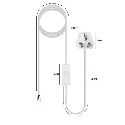 Plug in Pendant Light 2m/4.5m Cable E27 Lamp Holder~4119