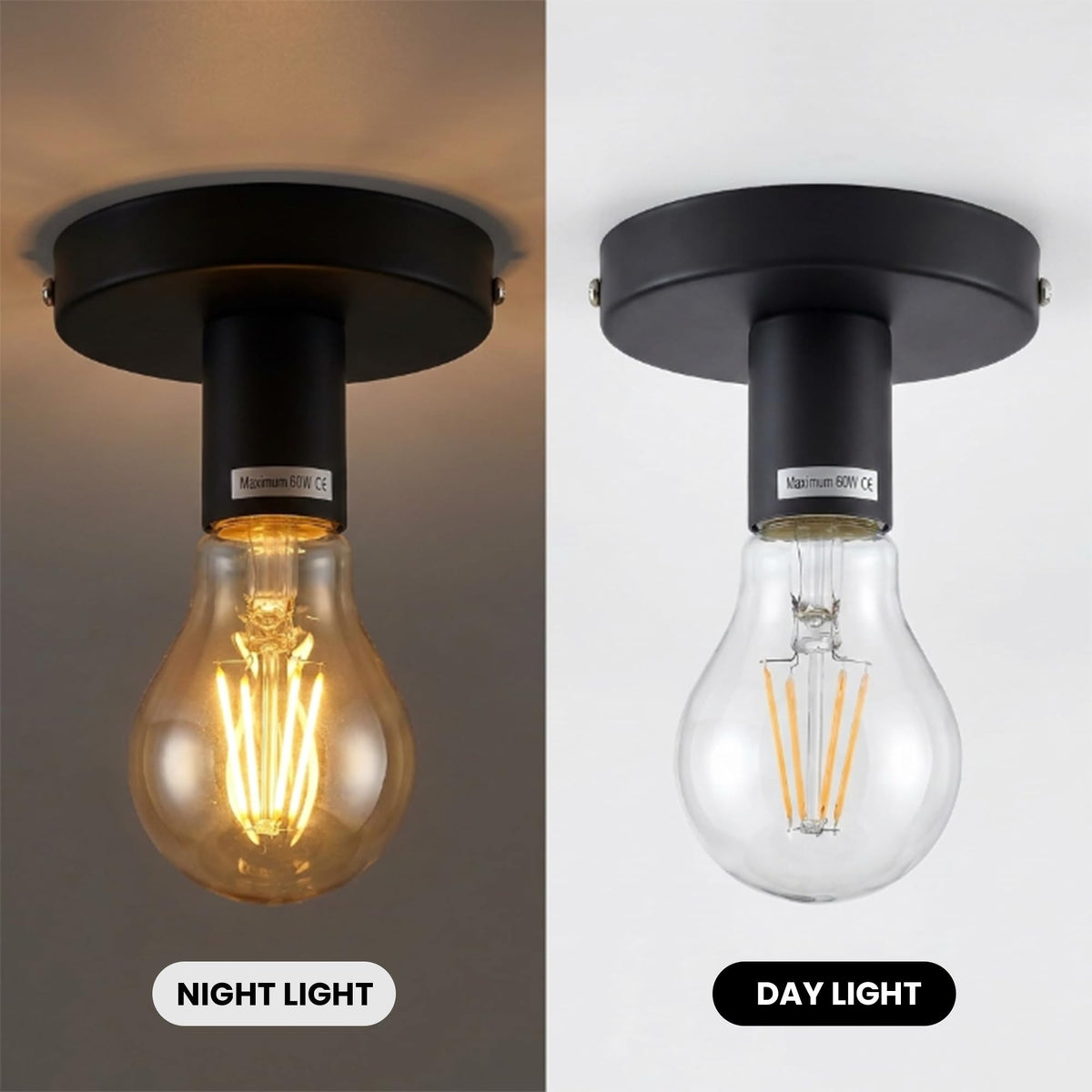 Semi flush mount ceiling light