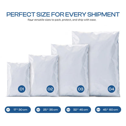 60 Mixed Size Plastic Self Seal Mail Postage Bags ~4074