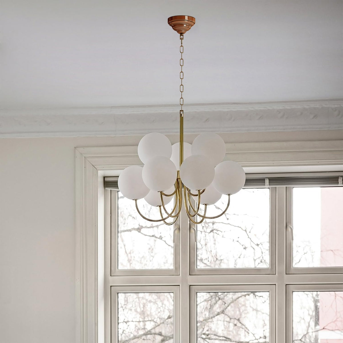 brushed metal ceiling rose