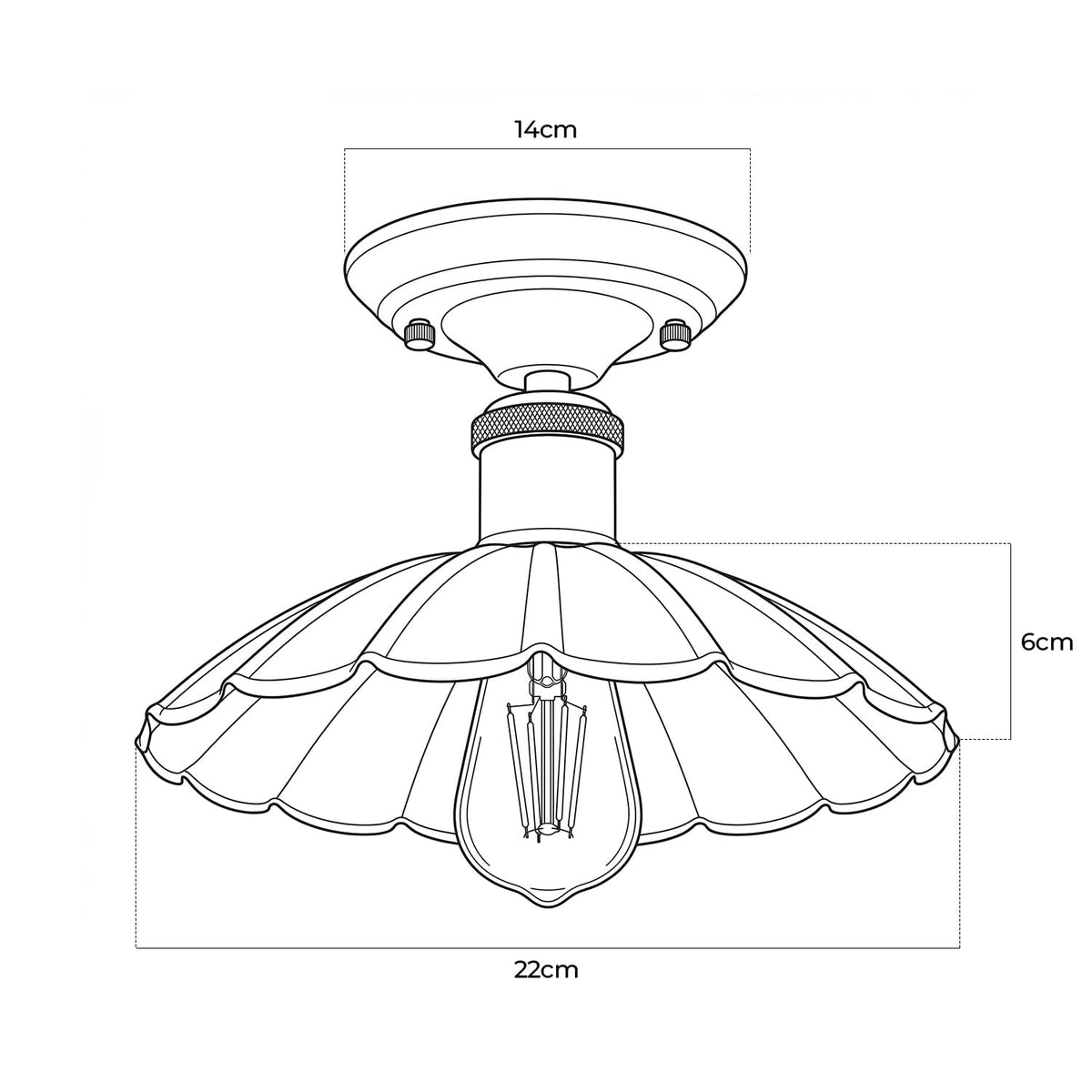 22cm umbrella Lampshade Pendant Lighting for Farmhouse Porch Kitchen Bathroom~4077
