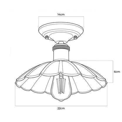 22cm umbrella Lampshade Pendant Lighting for Farmhouse Porch Kitchen Bathroom~4077