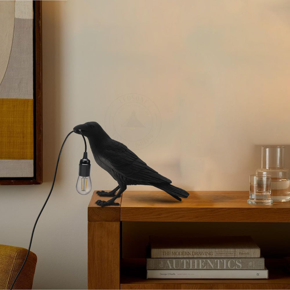 black raven desk lamp with bulb included