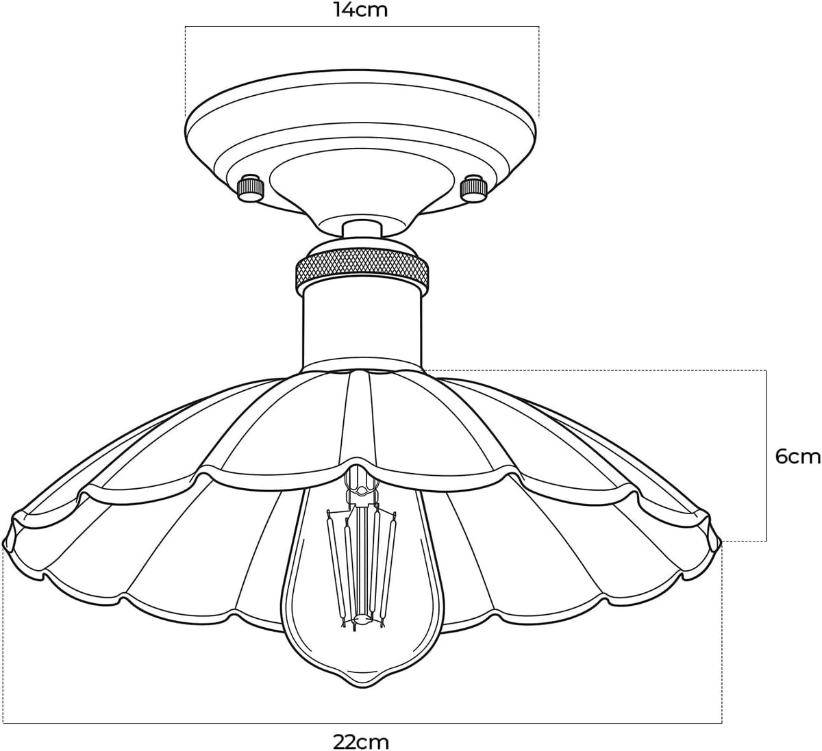 22cm umbrella Lampshade Pendant Lighting for Farmhouse Porch Kitchen Bathroom~4077