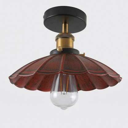 Industrial Semi Flush Light E27 Ceiling Lamp Fixture~4124