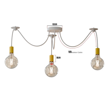 3 Head Industrial Spider Pendant Light~4098