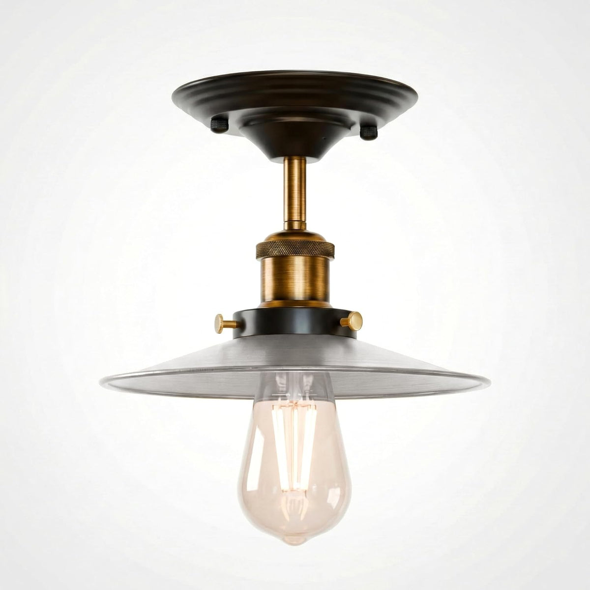 Industrial Semi Flush Mount LED Ceiling Light~4047