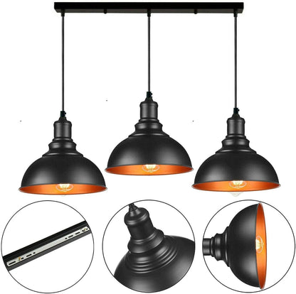 3 Way Pendant Light Triangle Metal Wire Cage~4059