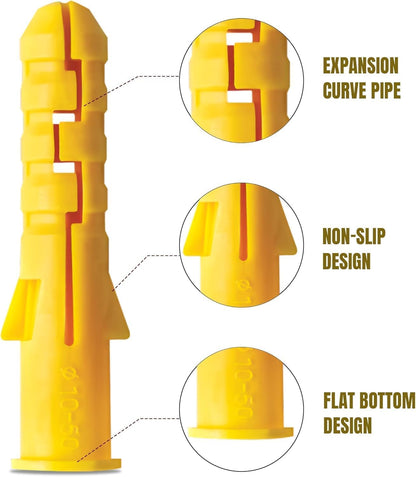 Wall Plugs Plasterboard,Raw Screw Plugs Fish Type Extension Raw Plugs
