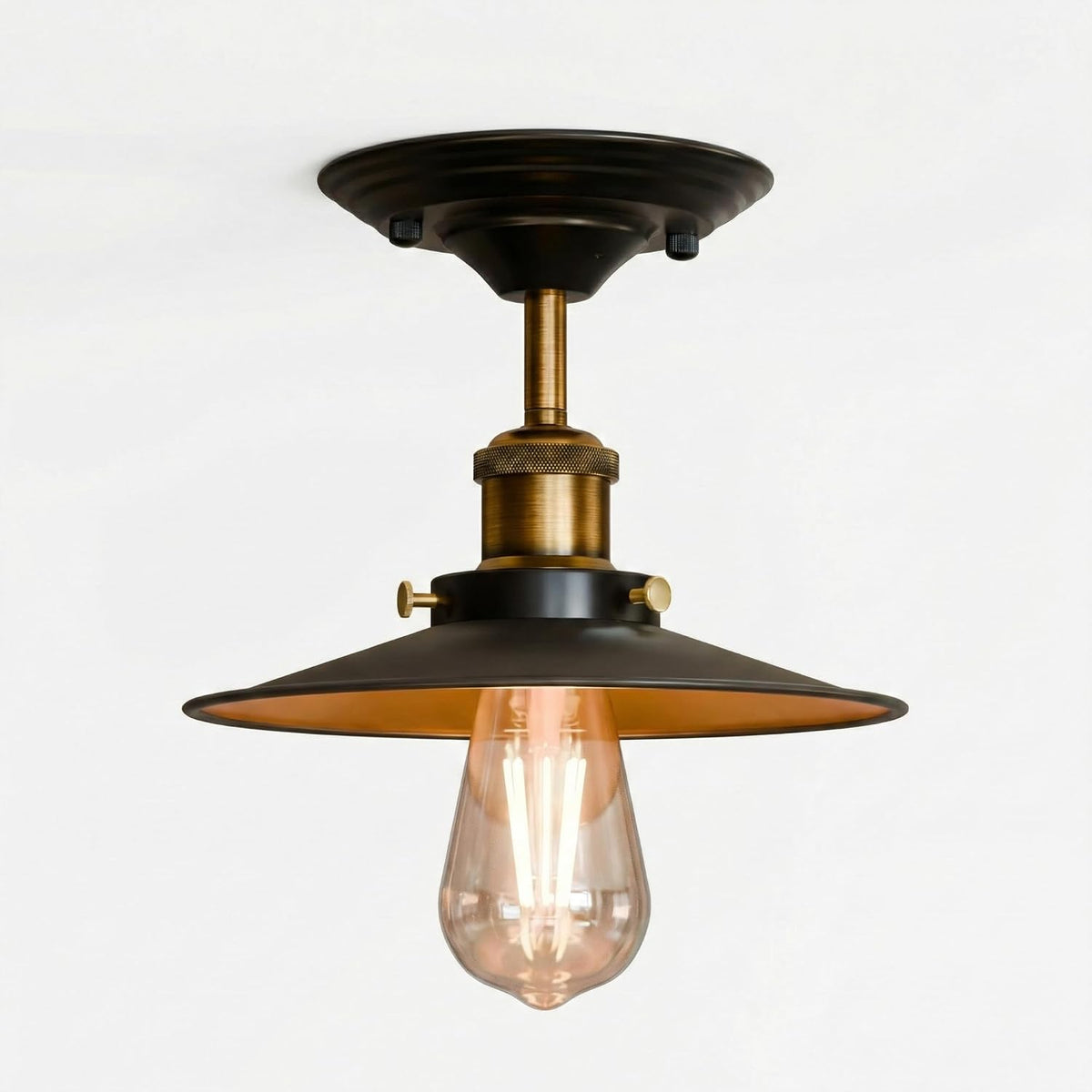 Industrial Semi Flush Mount LED Ceiling Light~4047